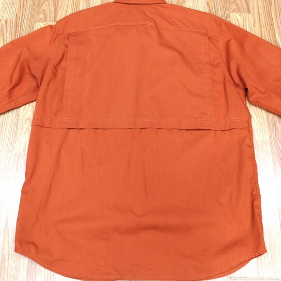 CARHARTT RELAXED FIT POLY/COTTON WORKSHIRT ORANGE Sz LARGE, L - Picture 6 of 6